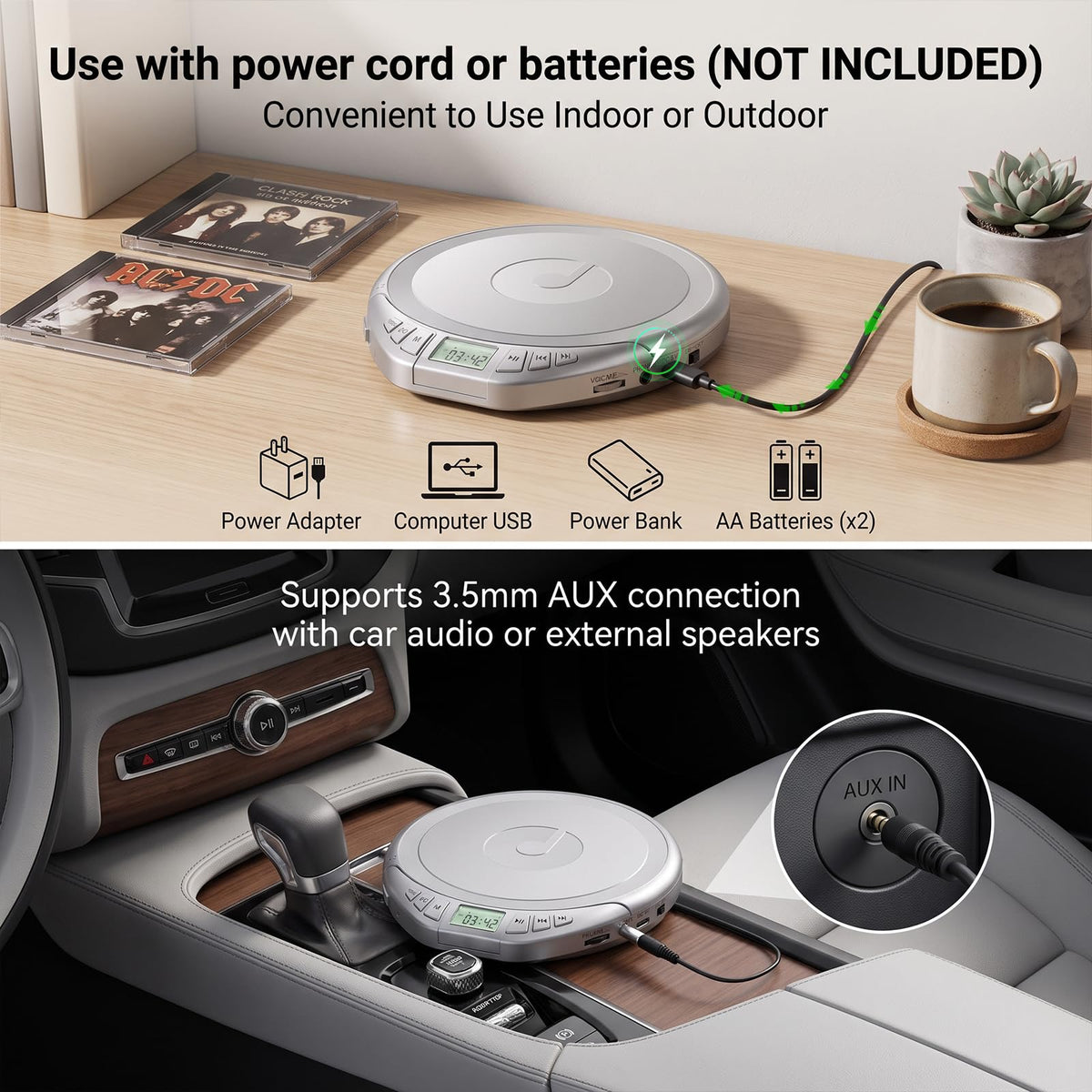Portable CD Player with Earphones F5929