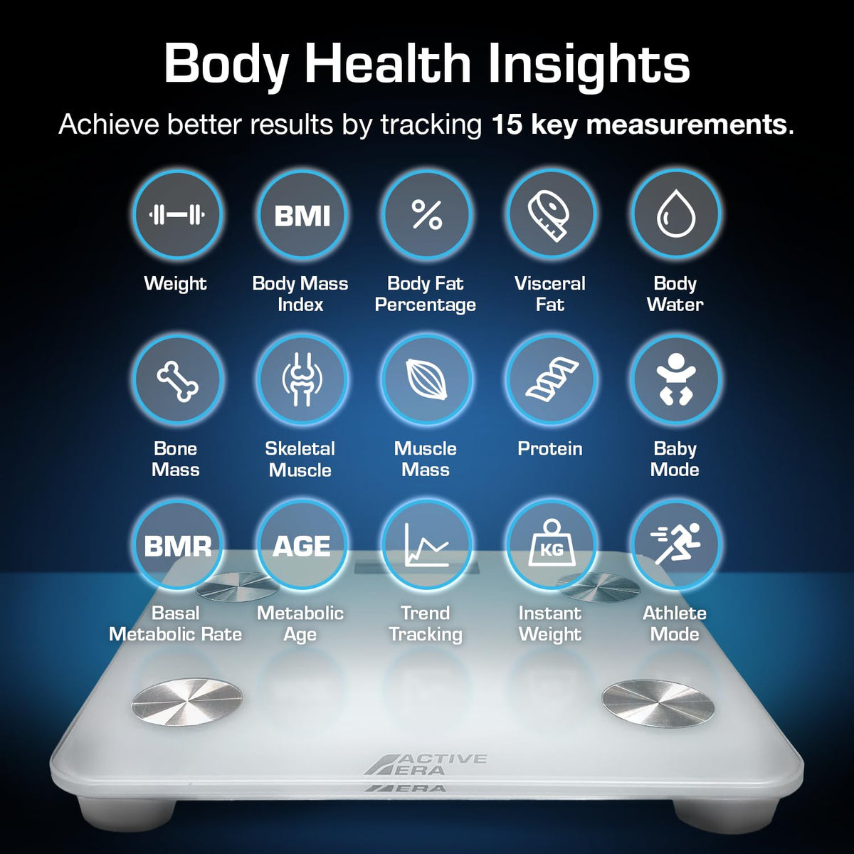 White Digital Bathroom Bluetooth Scale S159426