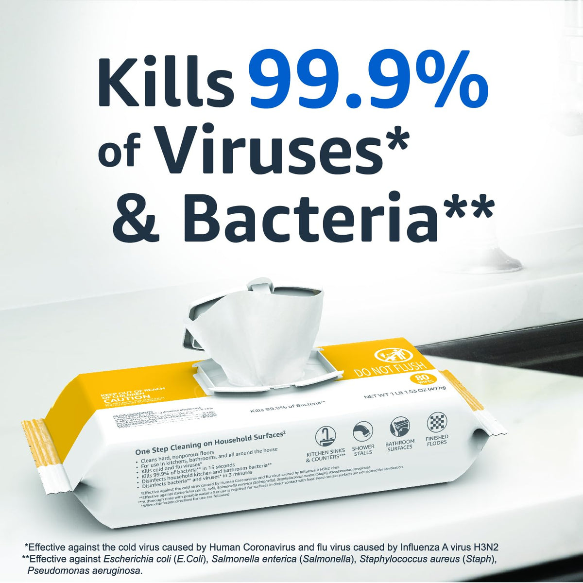 Lemon & Fresh Air Scent Multi-Surface Disinfecting Wipes 320 Count T870