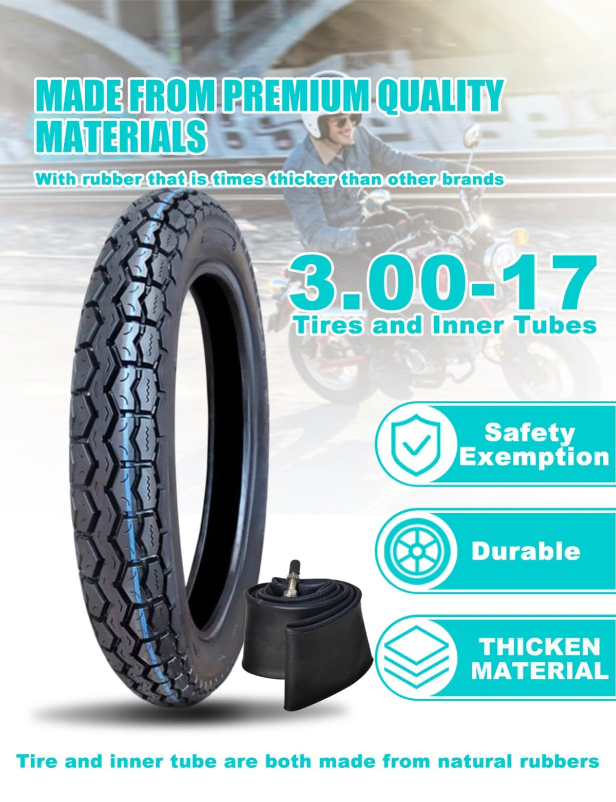 17 Dirt Bike Tire and Tube Set Y402