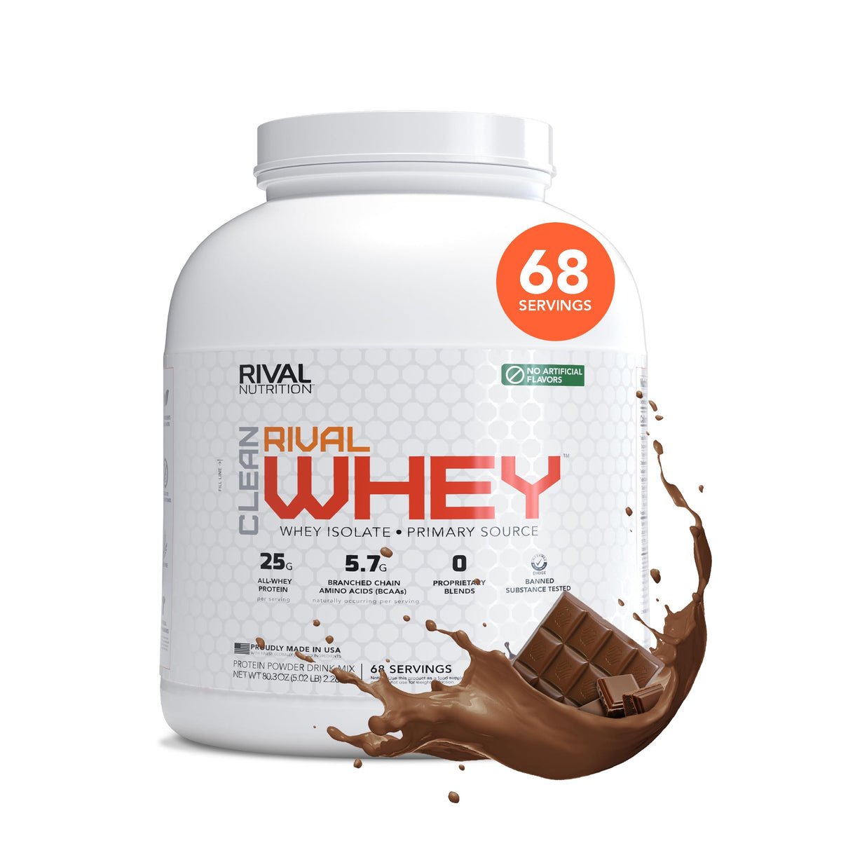 Whey Protein Powder Pure Chocolate 5 lb J7891