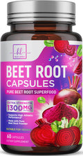 Organic Beet Root Capsules 1300mg 60 Capsules I560