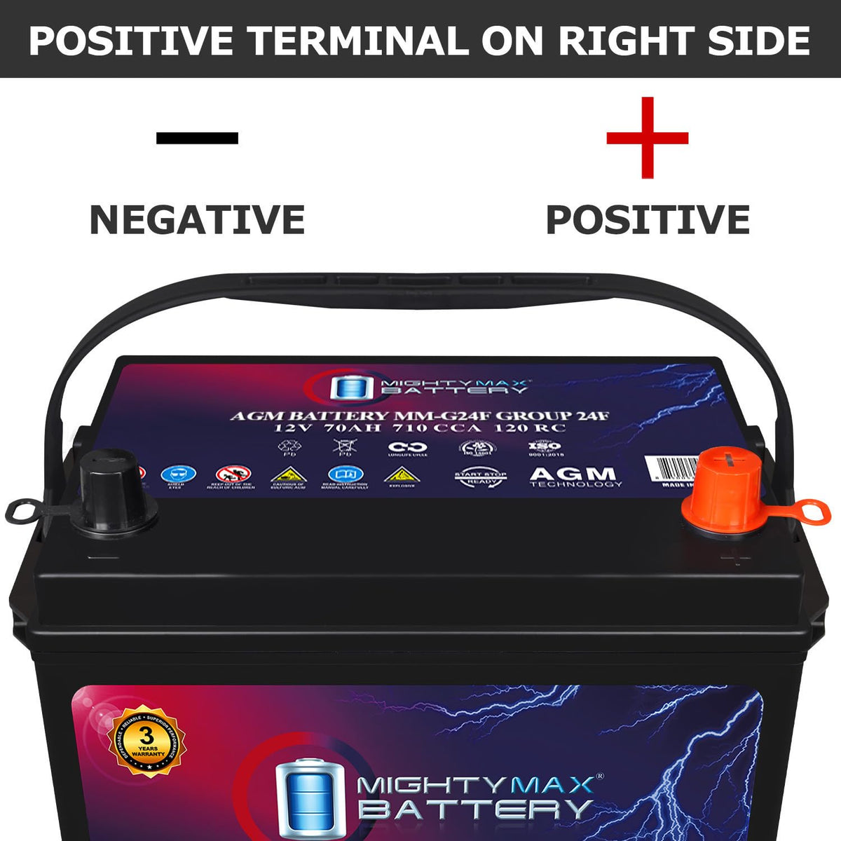 12V 70Ah AGM Replacement Battery O730026