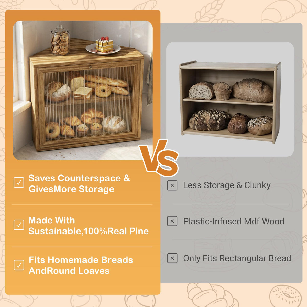 Double Layer Bread Box O87413