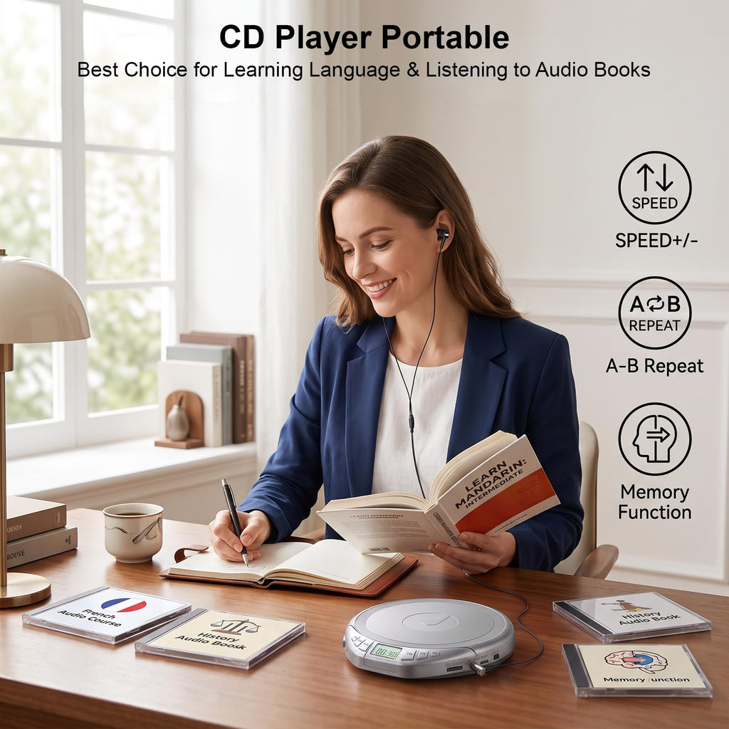 Portable CD Player with Earphones F5929
