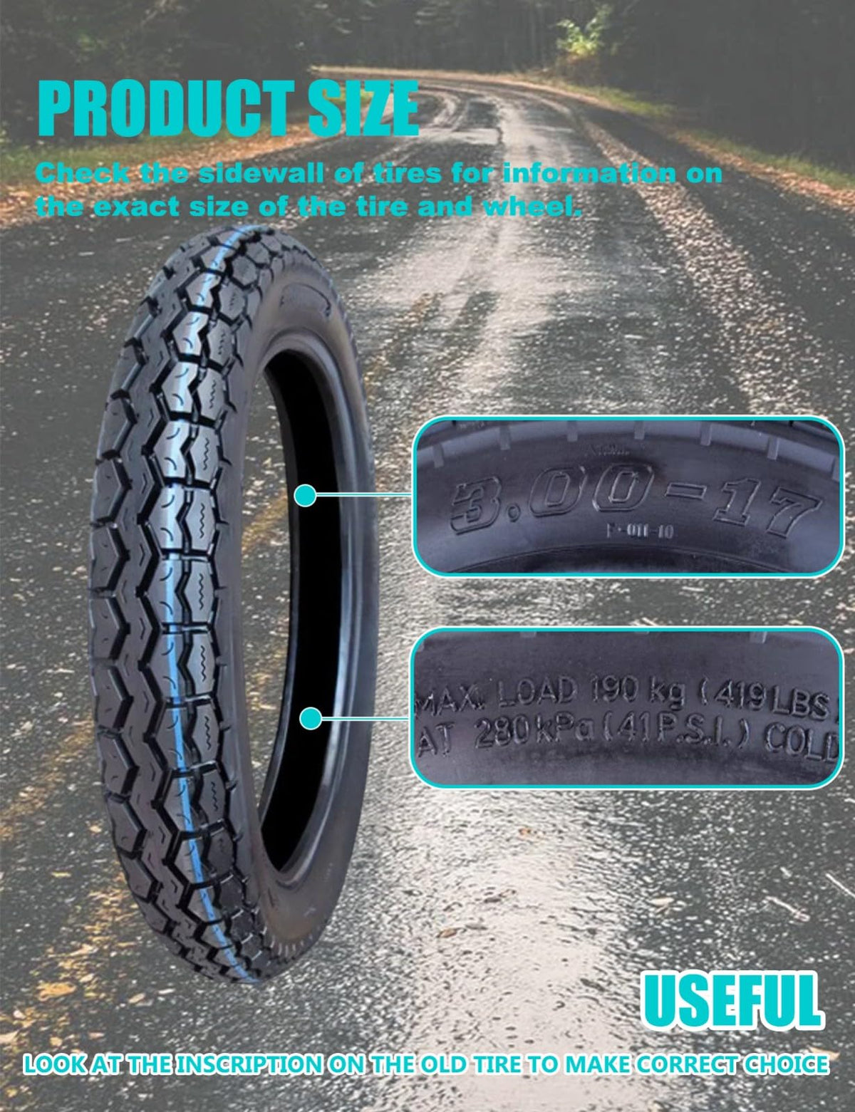 17 Dirt Bike Tire and Tube Set Y402