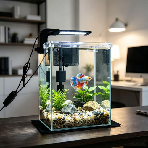 2 Gallon Betta Fish Tank with Filter and Light G25028