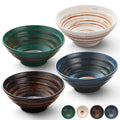 Multicolor Ceramic Ramen Bowl Set of 4 V50329