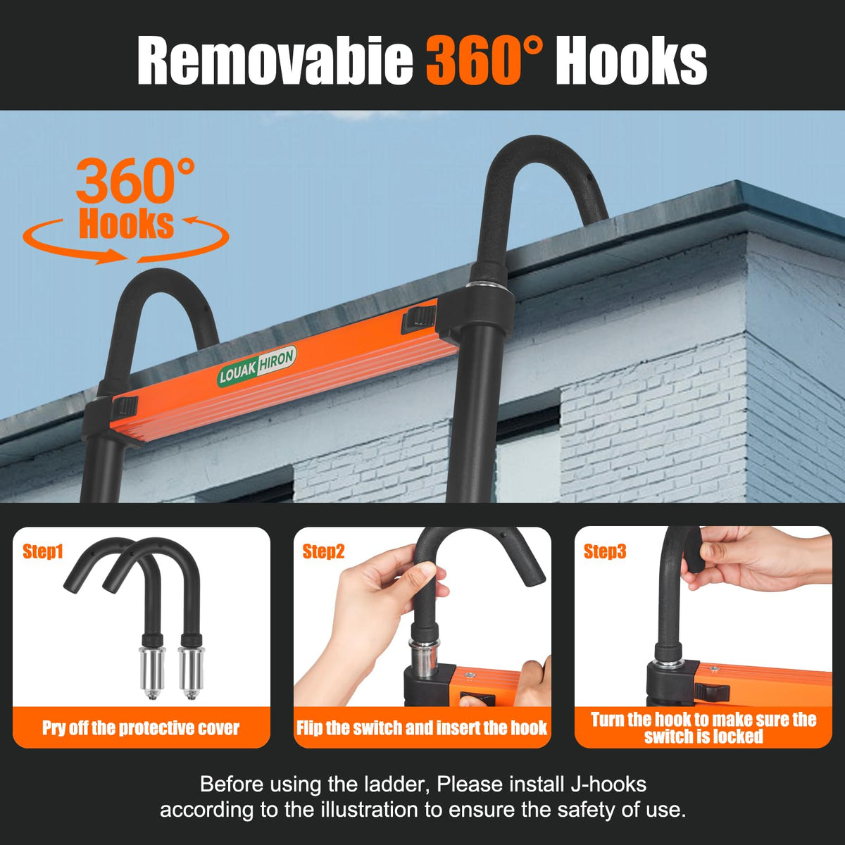 12.5ft Extendable Non-Slip Ladder X396847