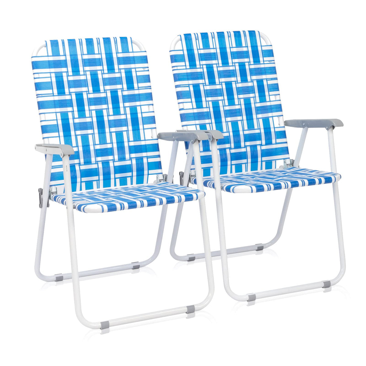 2 Pcs Webbed Folding Beach Chair E17238