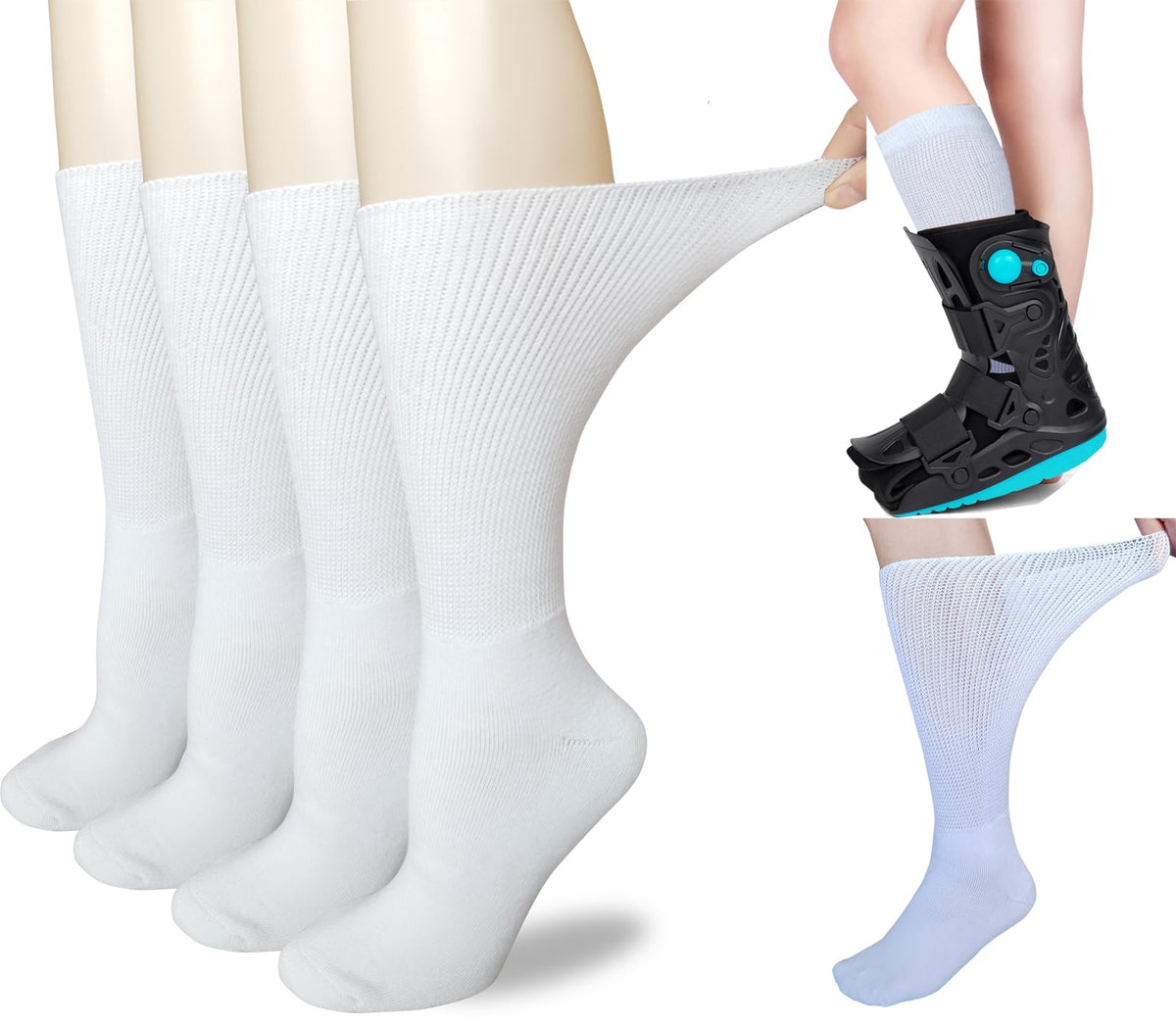 Replacement Sock Liner for Walking Boot 2 Pairs White G978