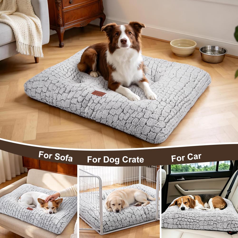 White Dog Crate Pad 24"x18" J699