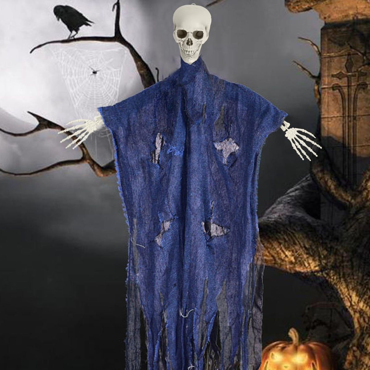 5.4ft White Posable Skeleton I229206