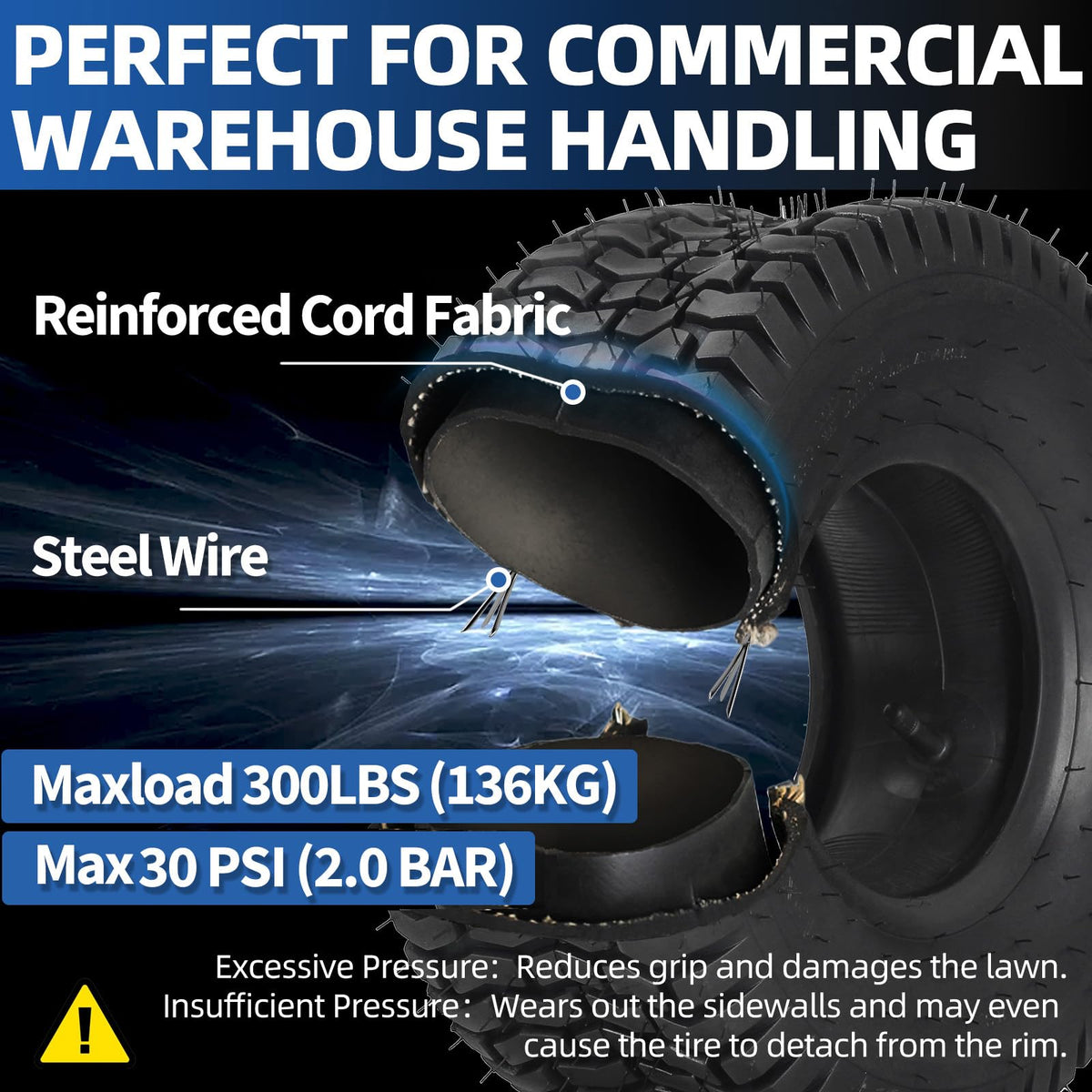 15x6.00-6 Tire and Inner Tube Set, 2 Pack H956