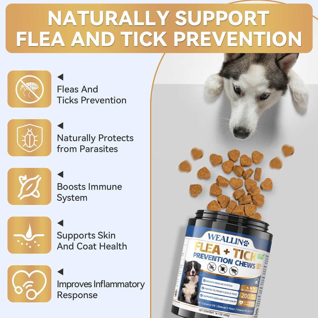 Flea and Tick Prevention for Dogs, 200 Chews T58151