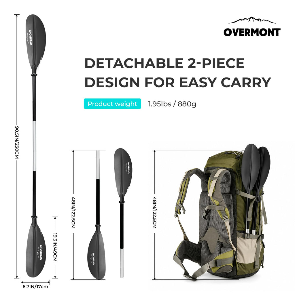 Heavy Duty Aluminum Alloy Kayak Paddles with Leash X8876