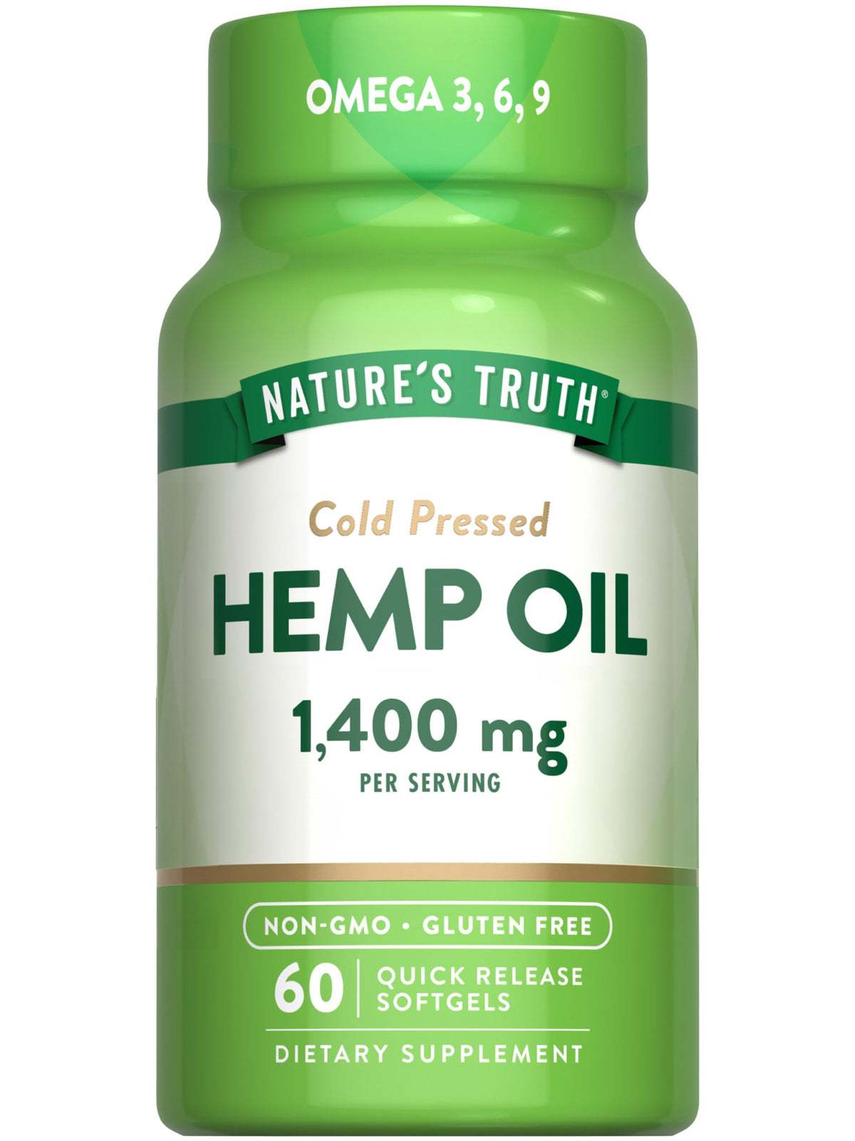 Hemp Oil Softgels 1400mg 60 Count Z194390