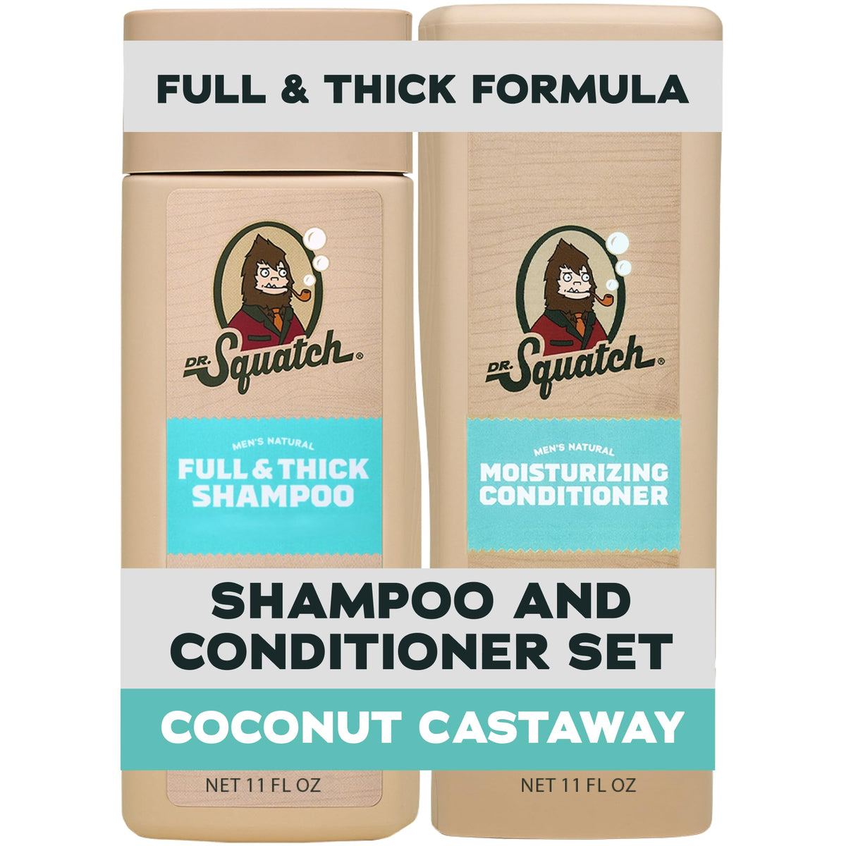 Natural Shampoo and Conditioner Set 11 fl oz 2-Pack O962
