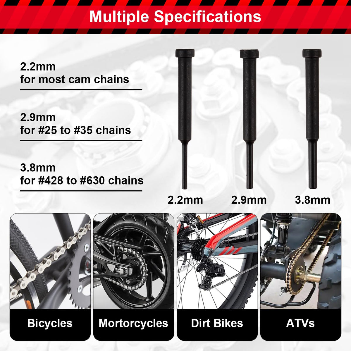 13 Pcs Motorcycle Chain Breaker Tool Kit S814