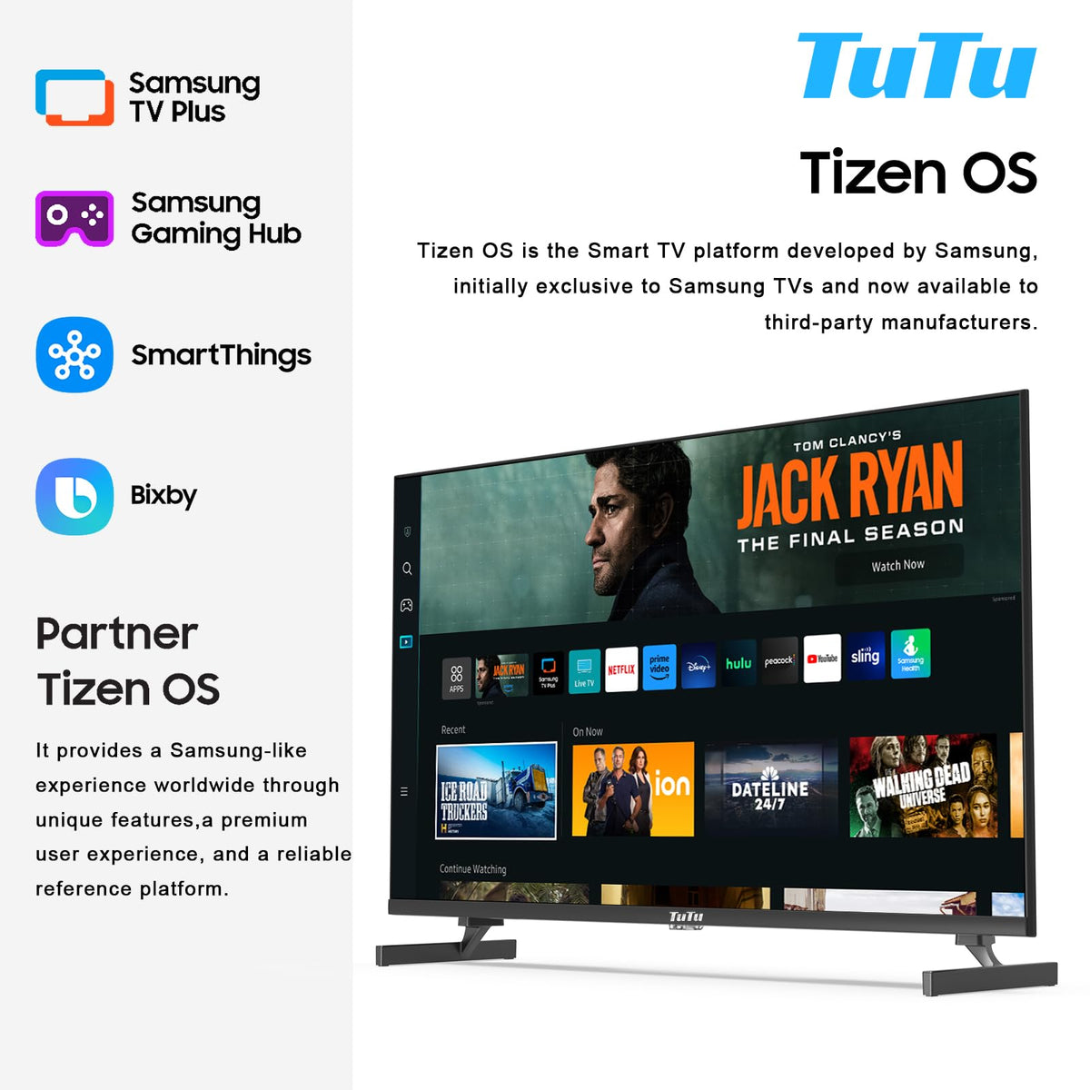 32 Inch FHD Smart TV 1080p Full HD Central Stand with HDR Dolby Audio S2723