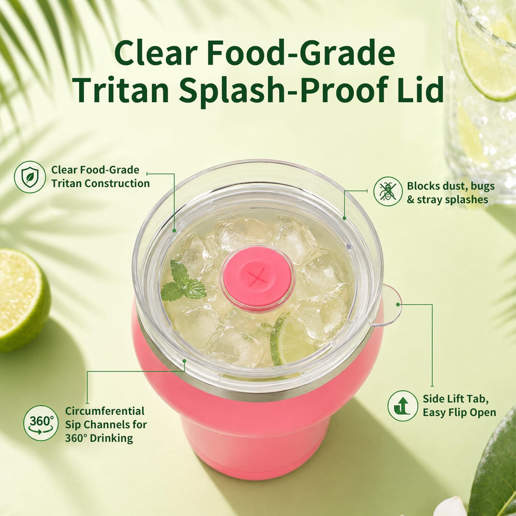 16oz Insulated Tumbler with Lid & Straws N755475