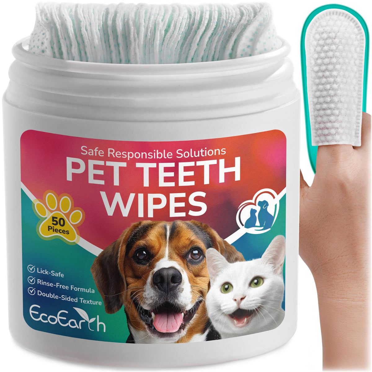 Teeth Cleaning Wipes for Dogs and Cats, 50 pc S4895