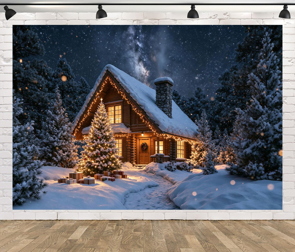15x8ft Fabric Christmas Backdrop A638363