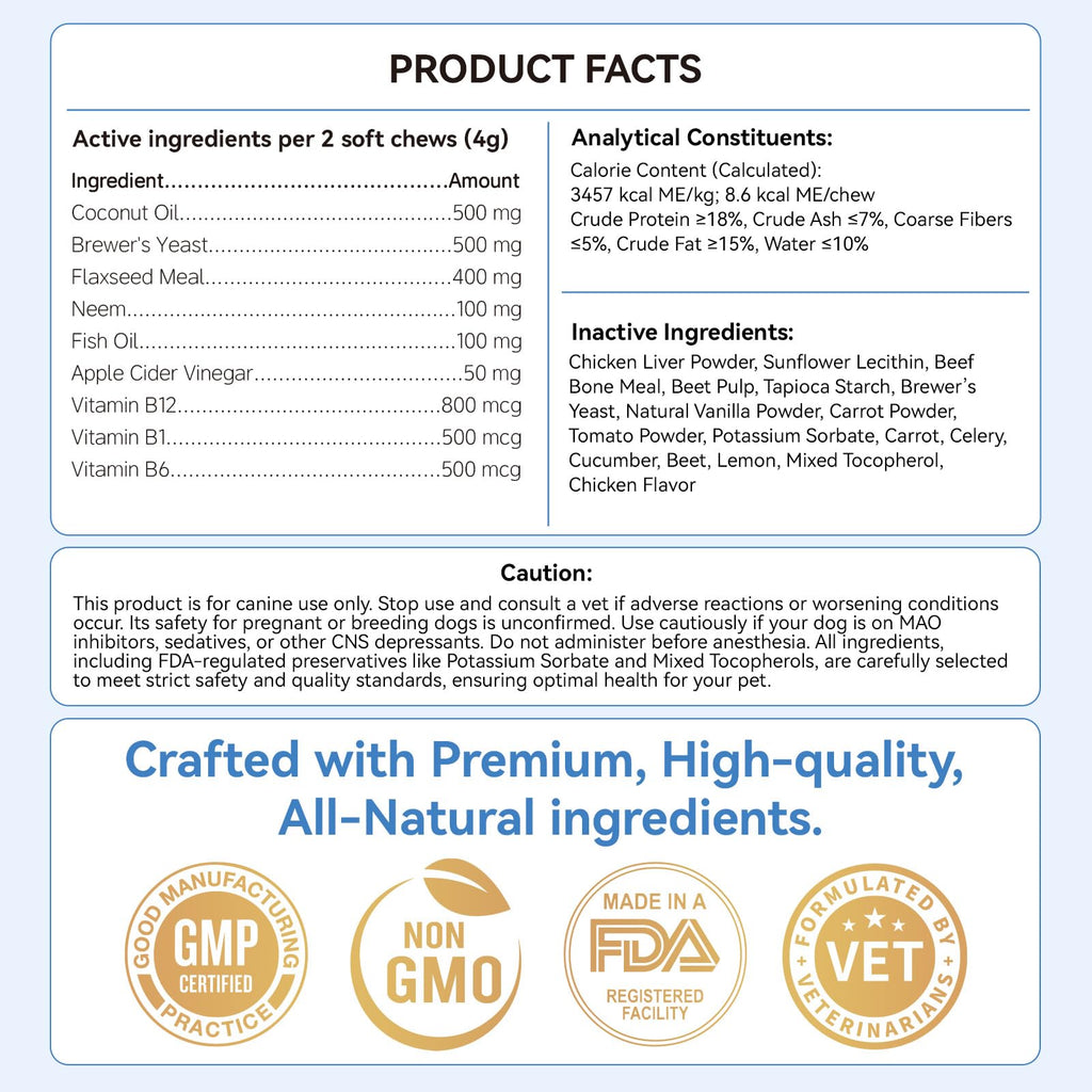 Flea and Tick Prevention for Dogs, 200 Chews T58151