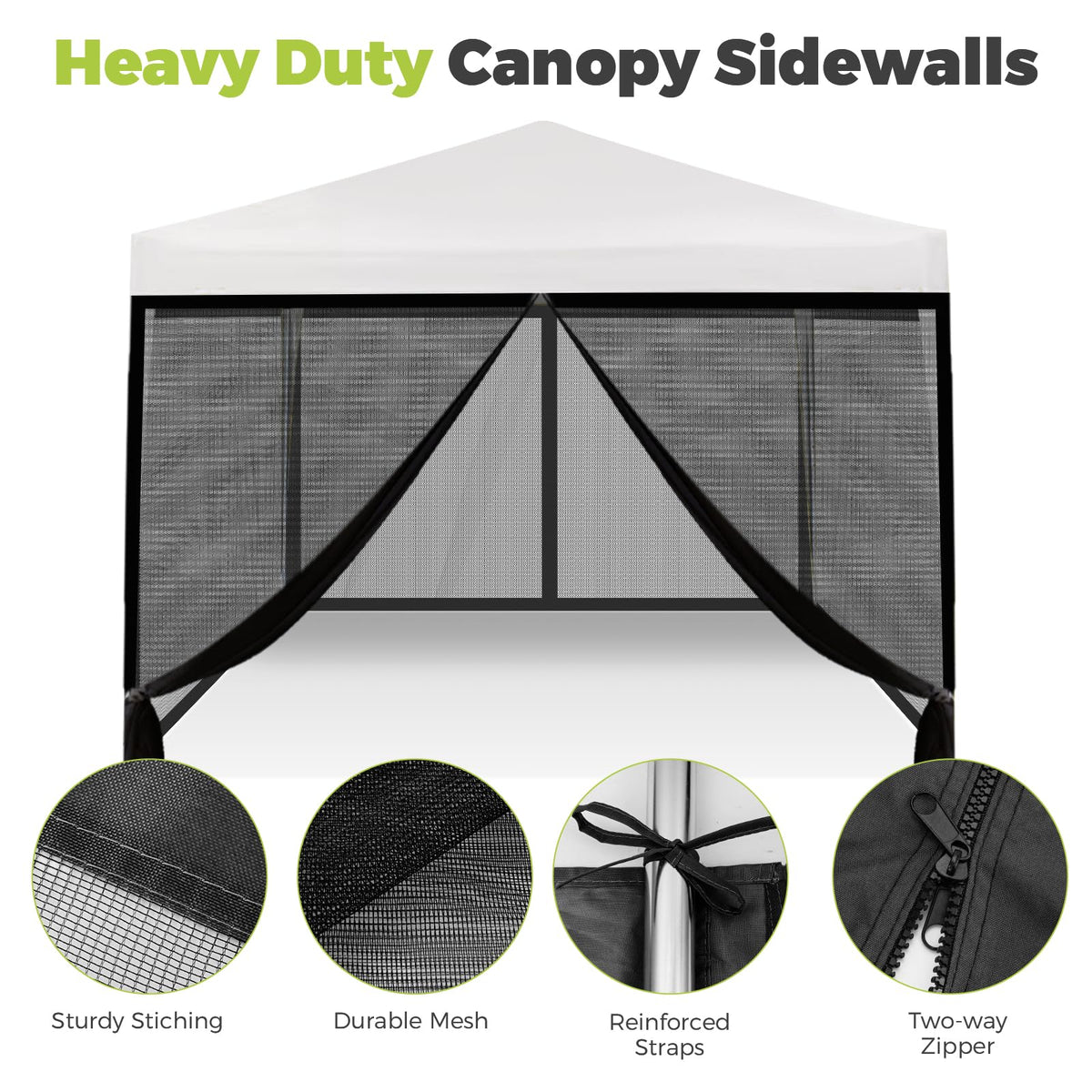 10x10 ft Black Mosquito Netting Canopy Enclosure M668