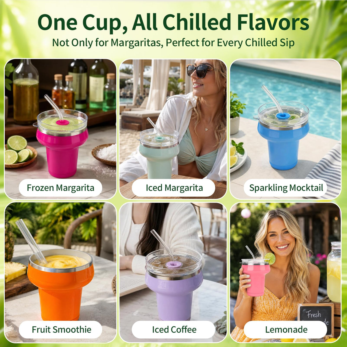 16oz Insulated Tumbler with Lid & Straws N755475