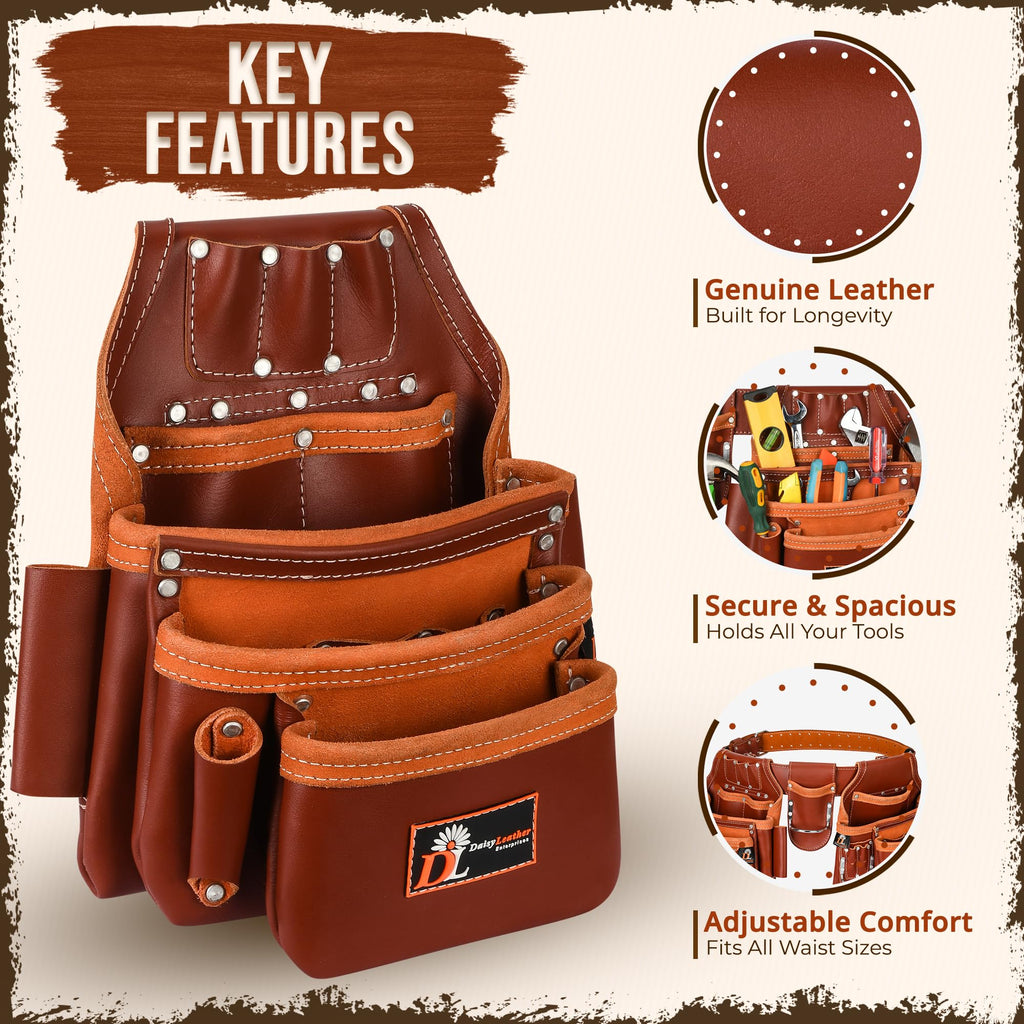 Leather Tool Belt 28 Pockets 2.5-inch Padded X670