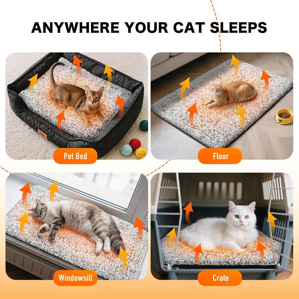 Self Warming Cat Bed 15 x 19 In Z784