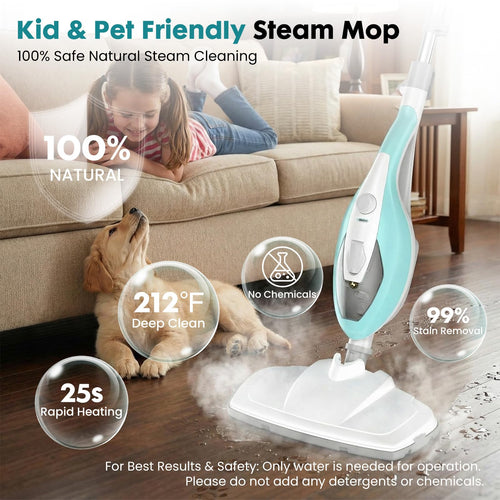 1550W Detachable Handheld Steam Mop with 2 Reusable Pads F330172
