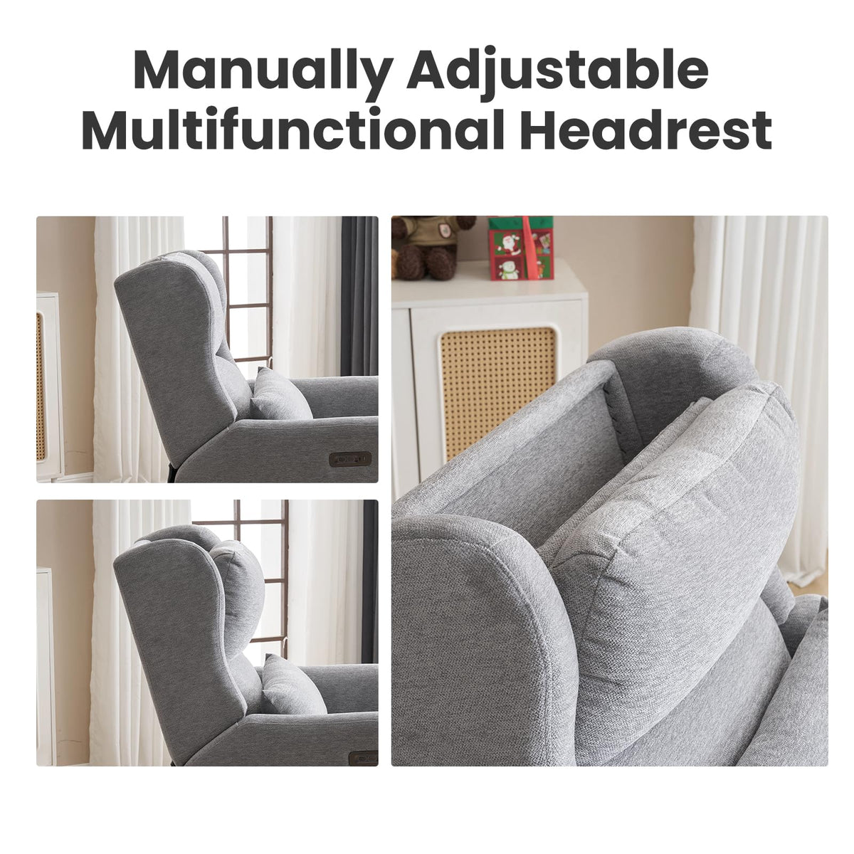 Oversized Swivel Rocker Recliner with Adjustable Headrest Z2279