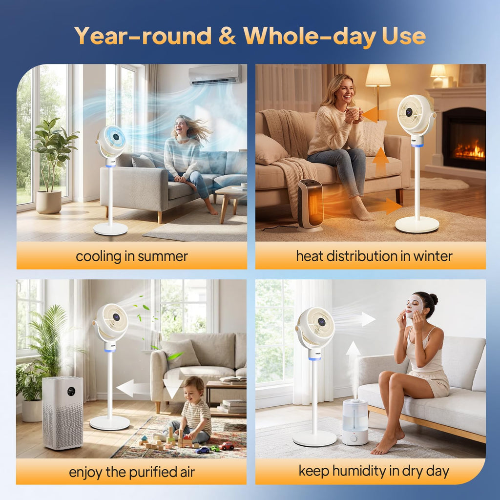 White Oscillating Pedestal Fan K6654