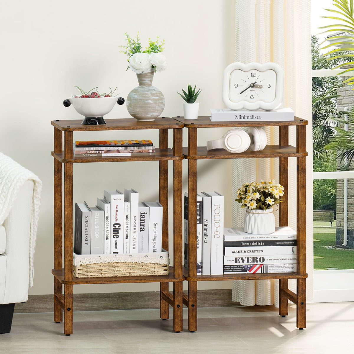 Brown Industrial End Tables S650280