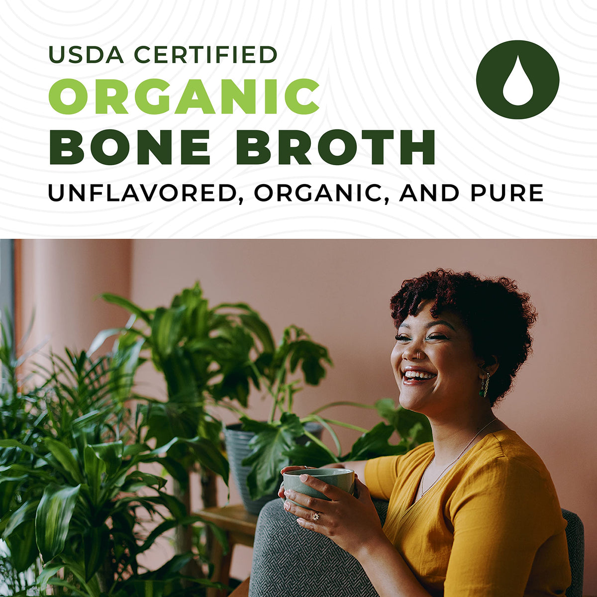 Organic Grass Fed Beef Bone Broth Protein Powder 16oz K890