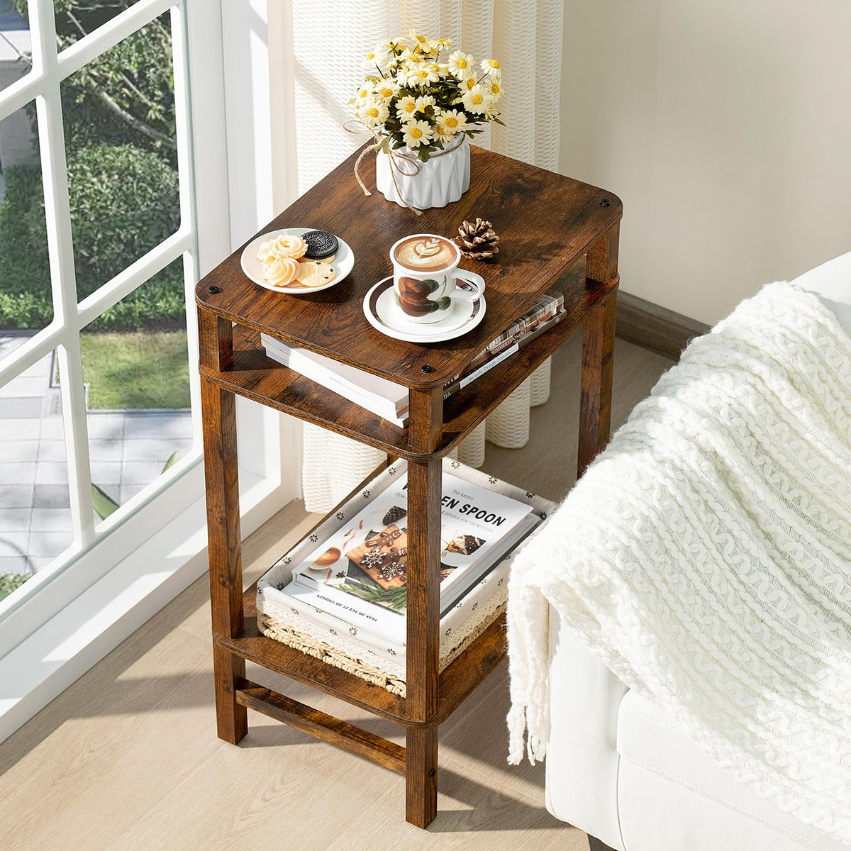 Brown Industrial End Tables S650280