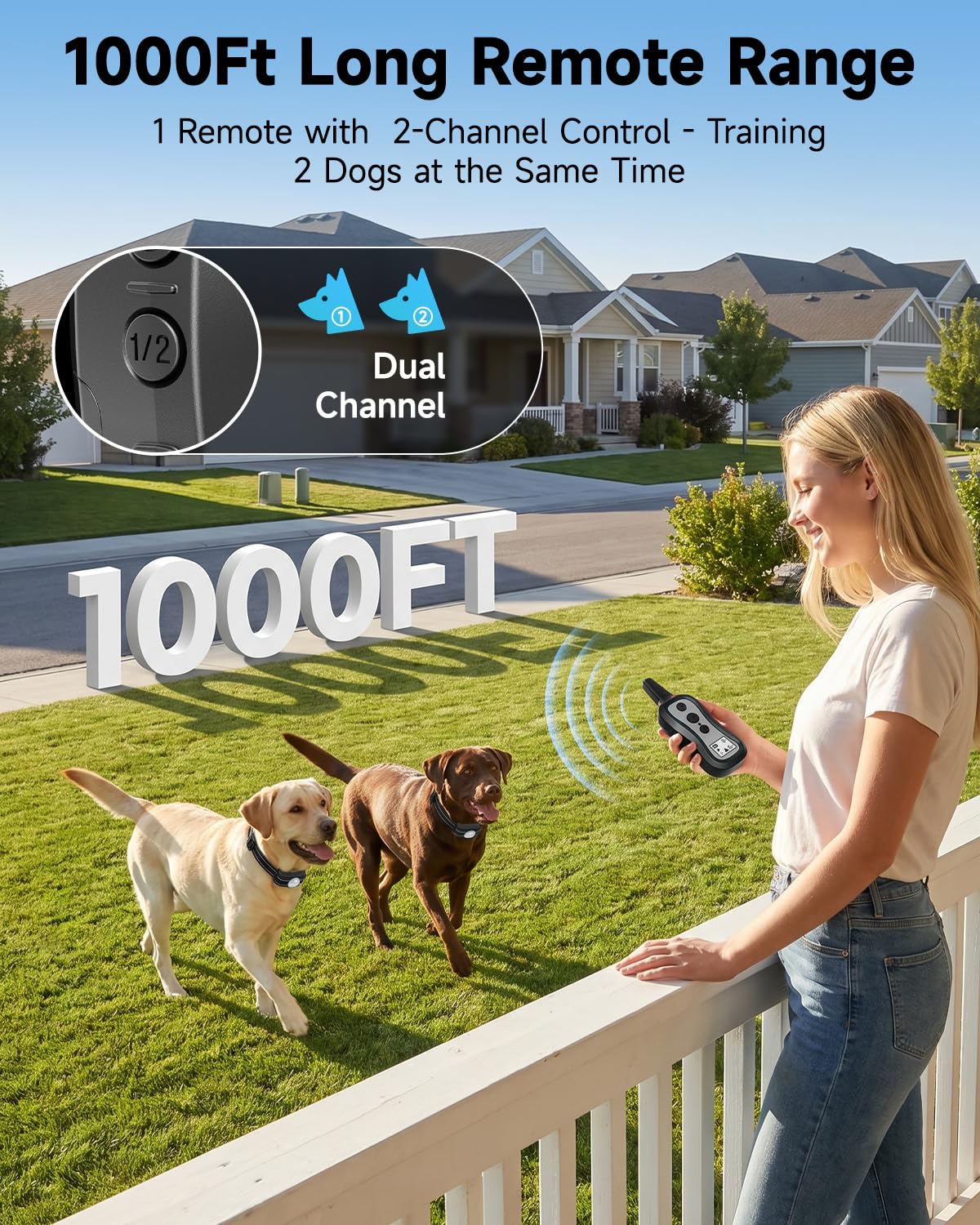 Dog Training Collar with Remote, 3 Training Modes, Rainproof K91614