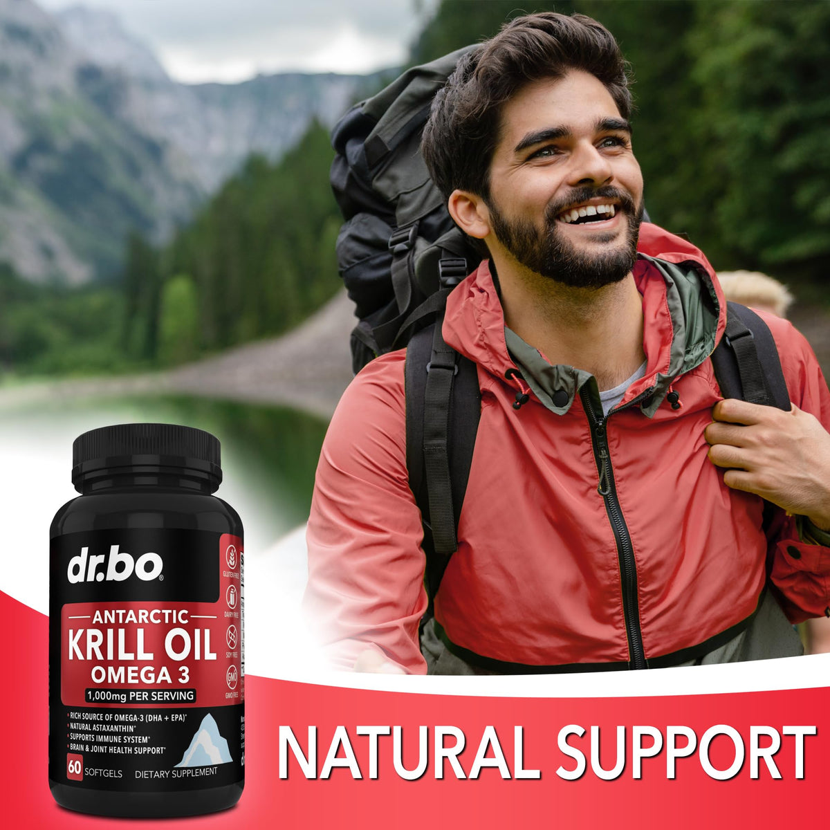 Krill Oil Omega 3 500mg 60 Softgels T47662