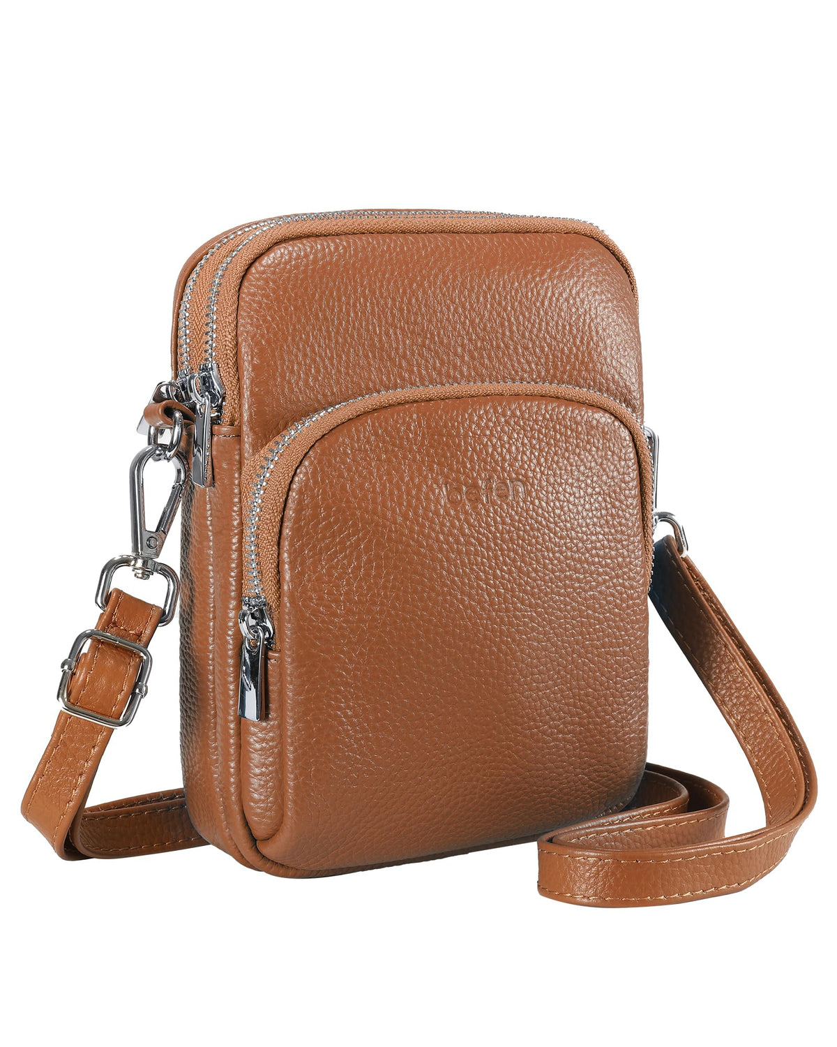Small Genuine Leather Crossbody Bag with RFID Blocking Card Slots Z356