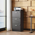 3 Drawer Wood File Cabinet with Lock V486003