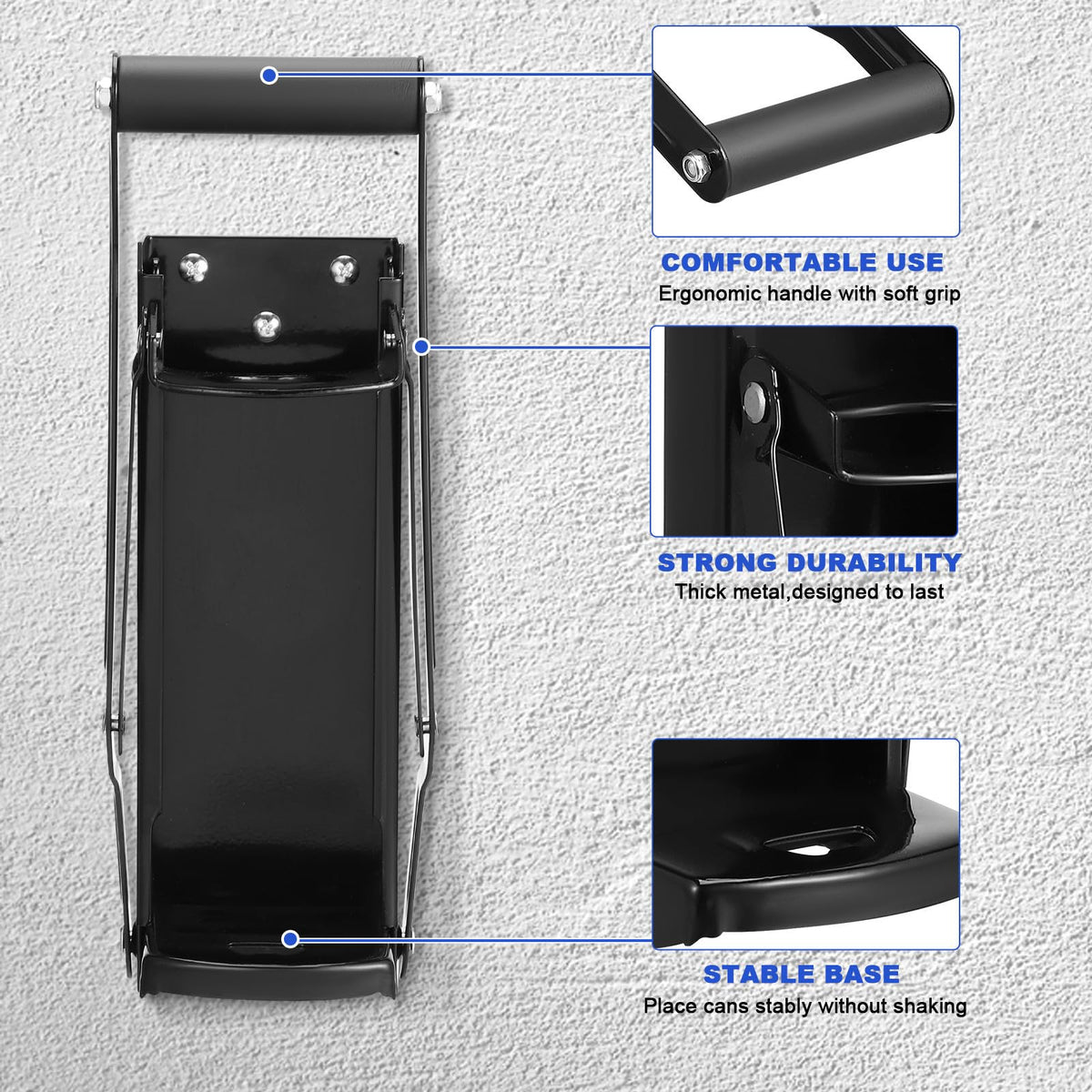 Wall Mounted Stainless Steel Can Crusher with Bottle Opener P537
