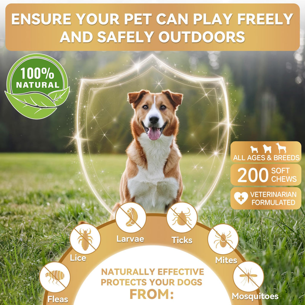 Flea and Tick Prevention for Dogs, 200 Chews T58151