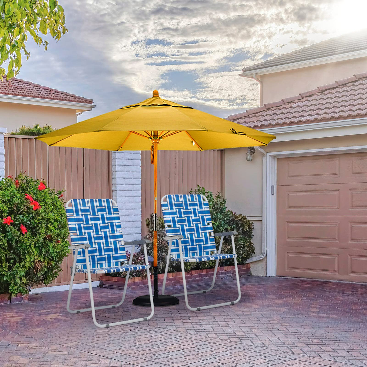 2 Pcs Webbed Folding Beach Chair E17238