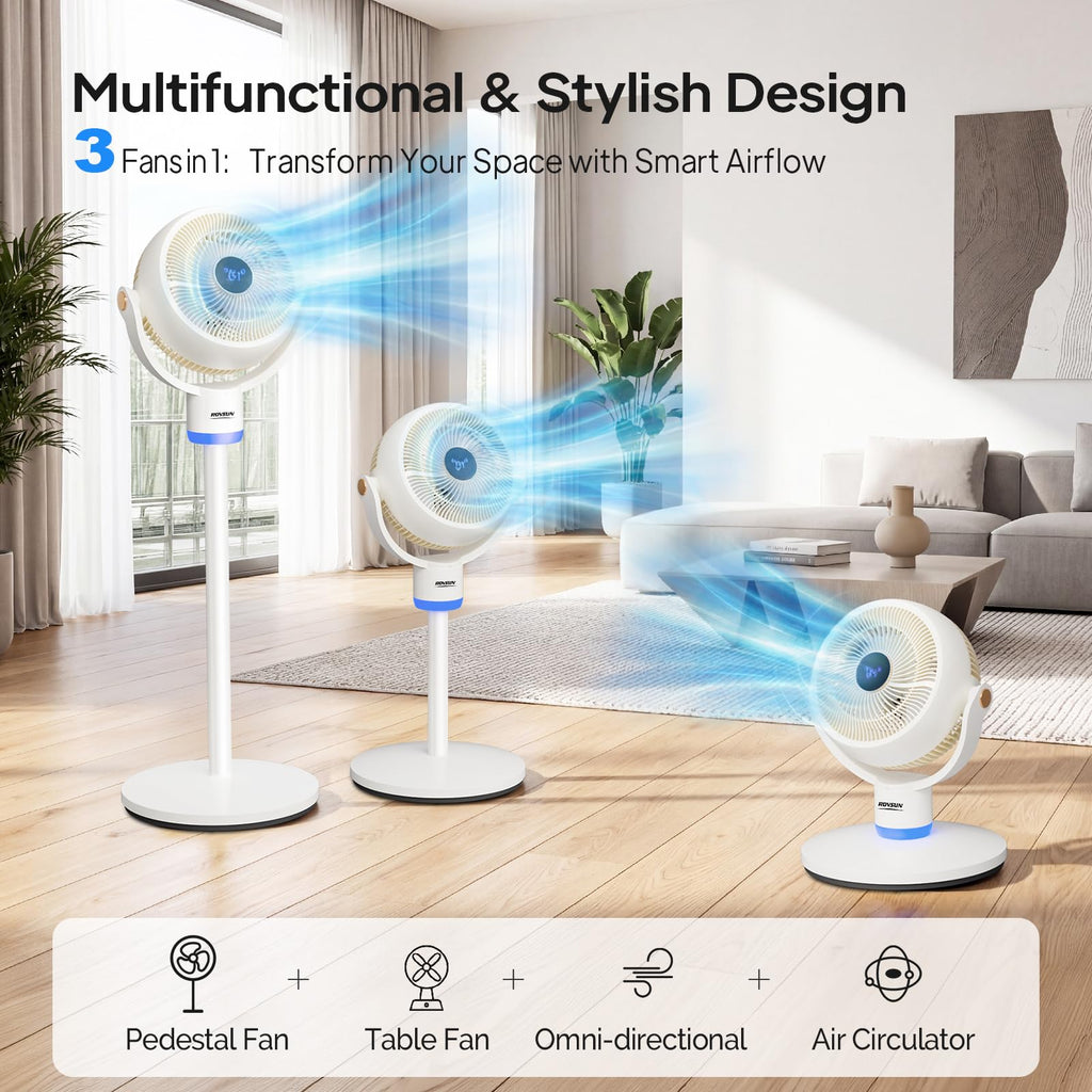 White Oscillating Pedestal Fan K6654
