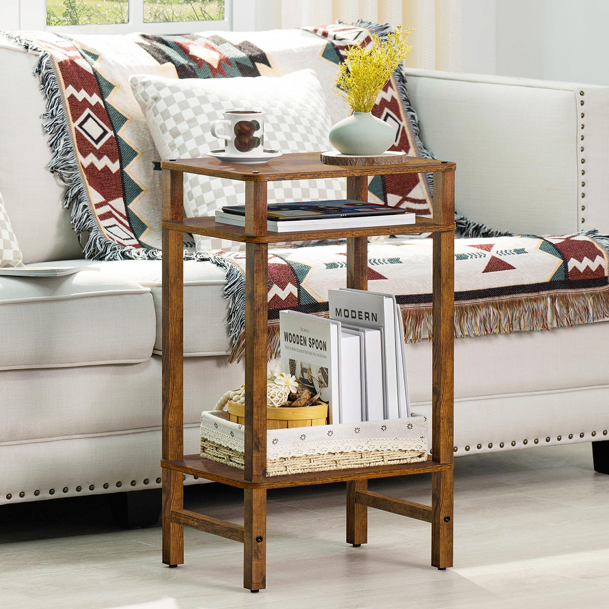 Brown Industrial End Tables S650280