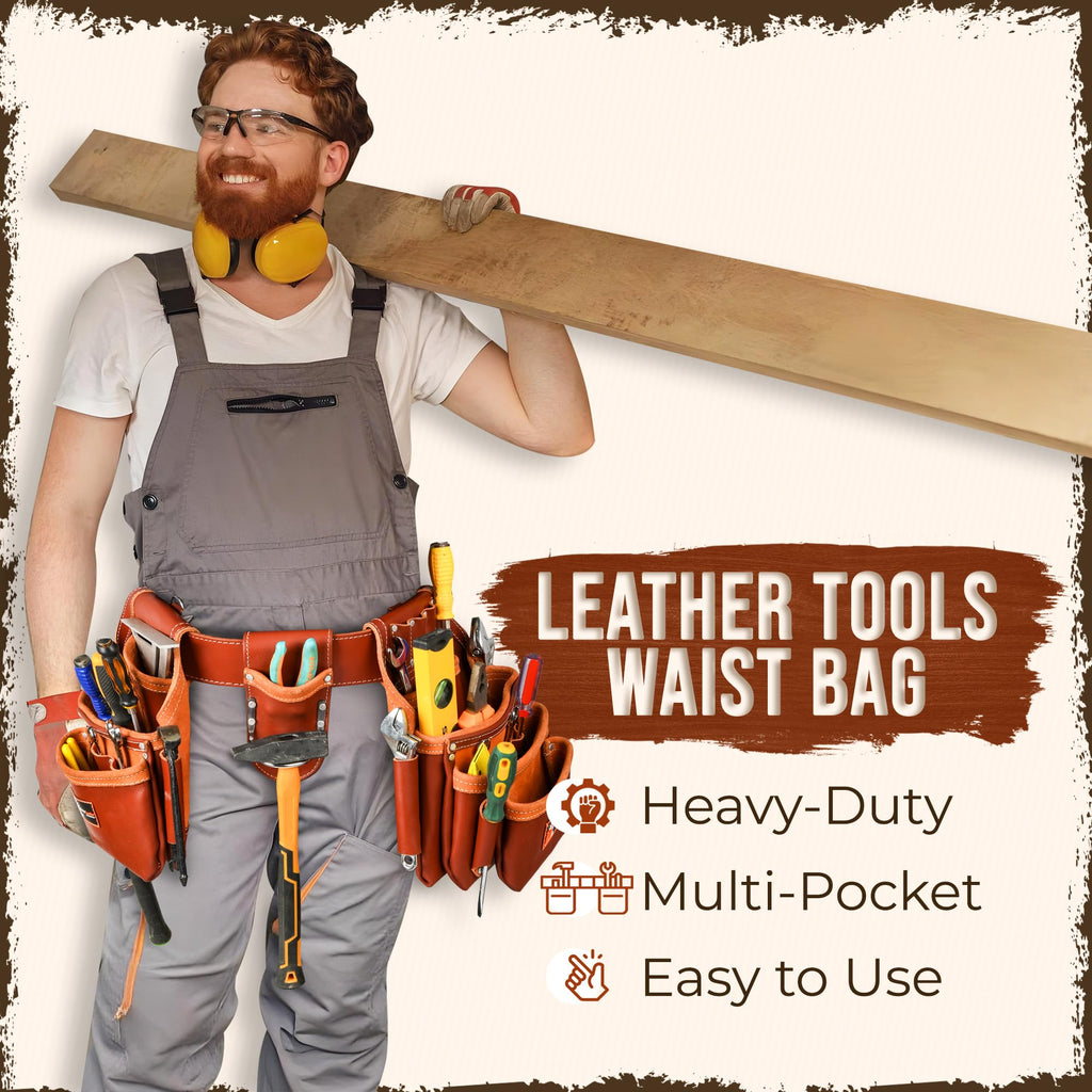 Leather Tool Belt 28 Pockets 2.5-inch Padded X670