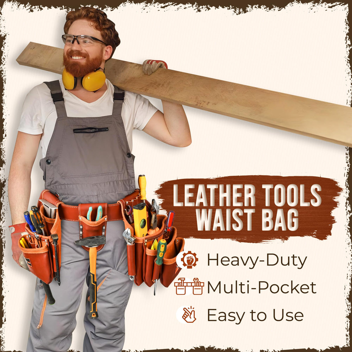 Leather Tool Belt 28 Pockets 2.5-inch Padded X670