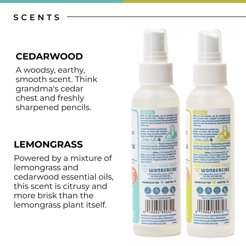 Flea, Tick and Mosquito Spray 4 oz Lemongrass & Cedarwood W231
